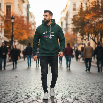 Ανδρικό Φούτερ Hoodie Κυπαρισσί NEW MIND – εικόνα 2