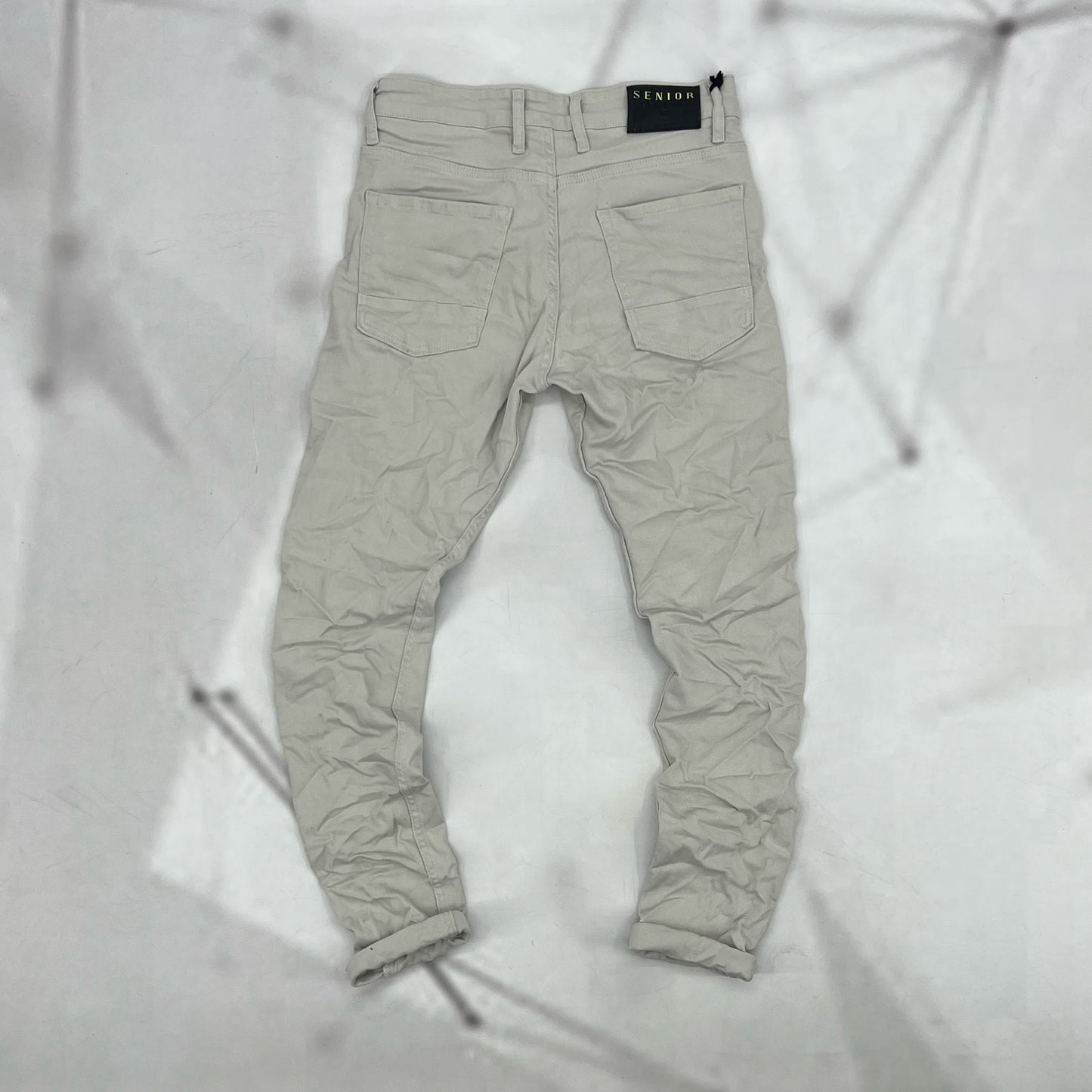 Jeans παντελόνι ελαστικό off white senior