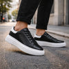 Ανδρικά Παπούτσια Sneakers Δίχρωμα Λευκό-Μαύρο – εικόνα 2