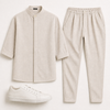 Ανδρικό Σετ Μαο Πουκάμισο & Jogger Παντελόνι Loose Fit