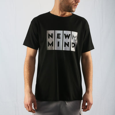 Ανδρικό T-shirt με Στάμπα – Μαύρο & Άσπρο, 100% Βαμβάκι