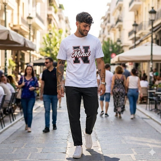 Ανδρικό T-Shirt New Mind 100% Βαμβάκι – εικόνα 2
