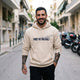 Ανδρικό Μπεζ Heavyweight Φούτερ με Κουκούλα "New Mind" - 100% Βαμβάκι