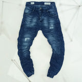 Jeans Παντελόνι με Σχισίματα και Λάστιχο στο Τελείωμα -Άνεση και Στυλ  | Senior | S477