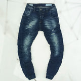 Jeans Παντελόνι με Σχισίματα και Λάστιχο στο Τελείωμα | Senior | S496