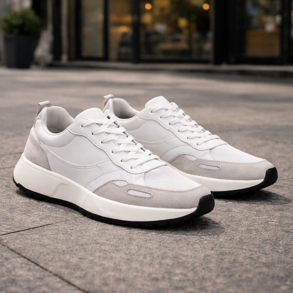 Λευκά παπούτσια Ανδρικά Sneakers Minimal – εικόνα 2