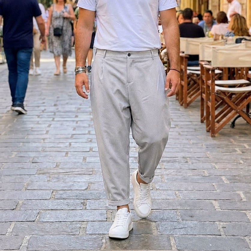 Ιταλικό ανδρικό  Παντελόνι με Πιέτα