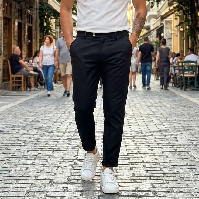 Ανδρικό Παντελόνι Slim Fit μέχρι τον Αστράγαλο