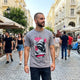 Ανδρικό Γκρι T-Shirt με Graphic Print