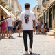 Ανδρικό T-Shirt με Στάμπα Πλάτης 100% Βαμβάκι