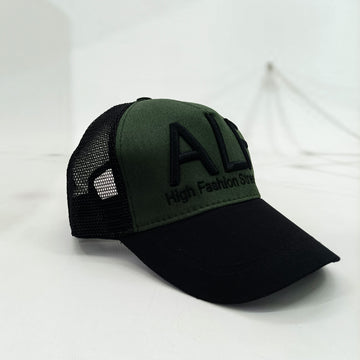 Καπέλο Jockey Trucker Σκούρο Πράσινο με Κέντημα ALF - Διχτυωτό Μαύρο Πίσω Μέρος | S02NH